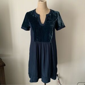 Anthropologie Maeve Velvet Fairycore Double Lined Tunic Dress